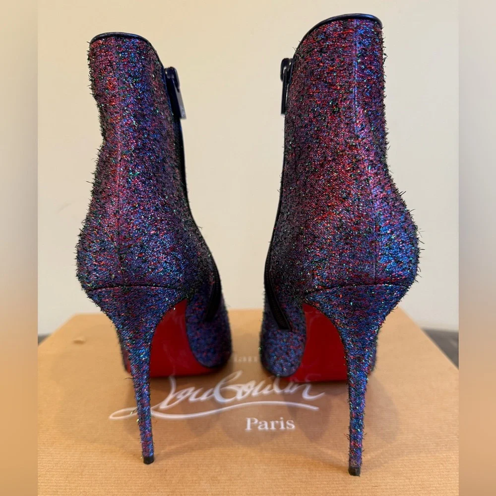 Christian Louboutin So Kate Starlight Lurex Booties, 39.5 - Picture 4 of 12